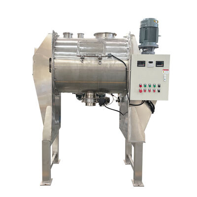 Mélangeur à charrue en acier inoxydable avec système de contrôle PLC et décharge pneumatique pour le mélange industriel